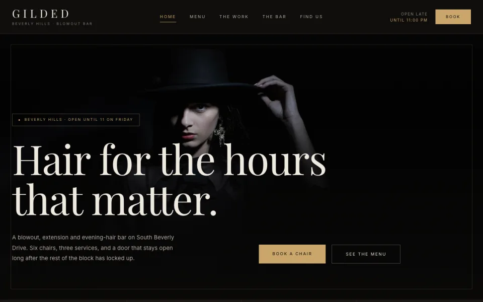 Gilded website preview